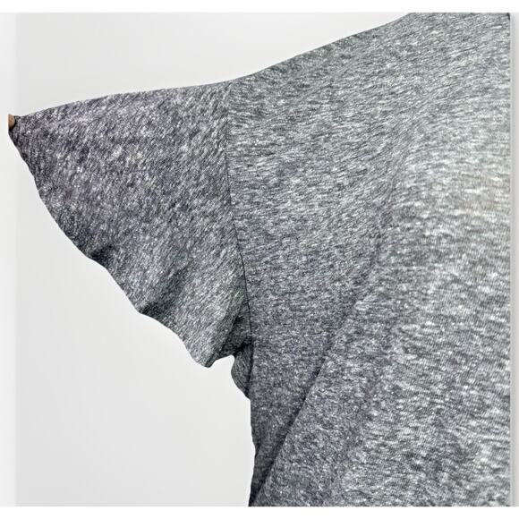 Old Navy T-Shirt Women’s XXL Gray Linen Blend Ruffle Sleeve Top NWT - Picture 5 of 8